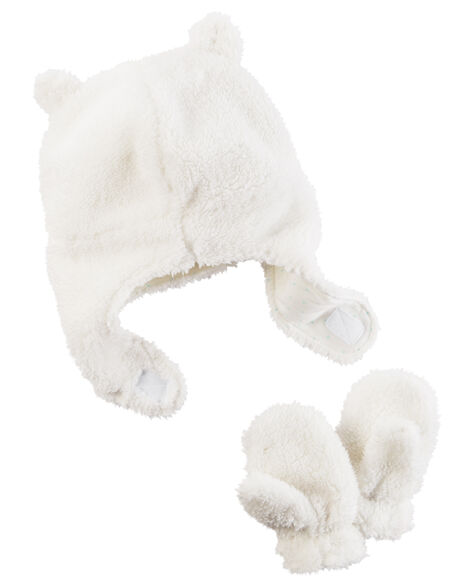 Sherpa Hat & Mitten Set