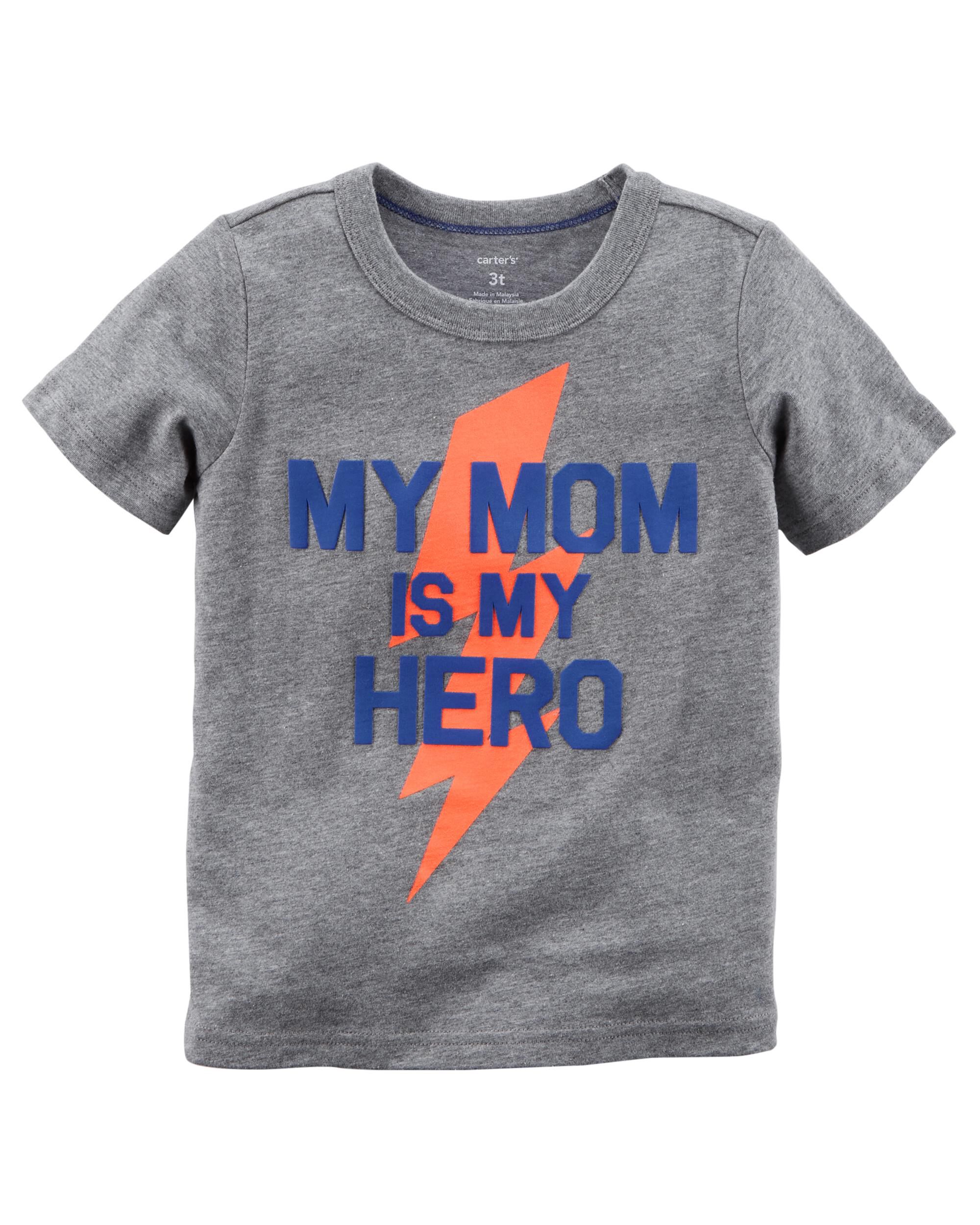 Mom Is My Hero Jersey Tee