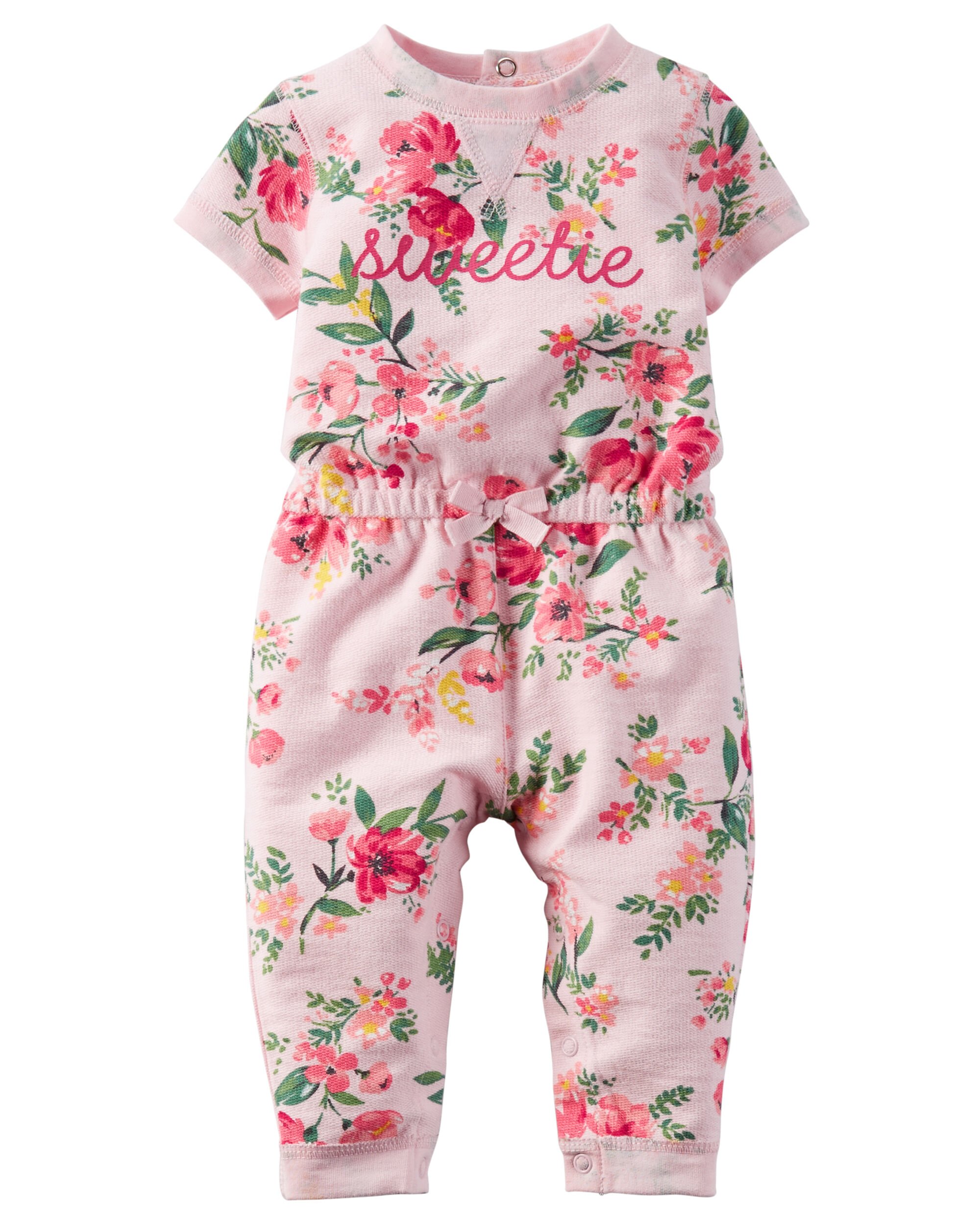 Floral French Terry Jumpsuit | Carters.com