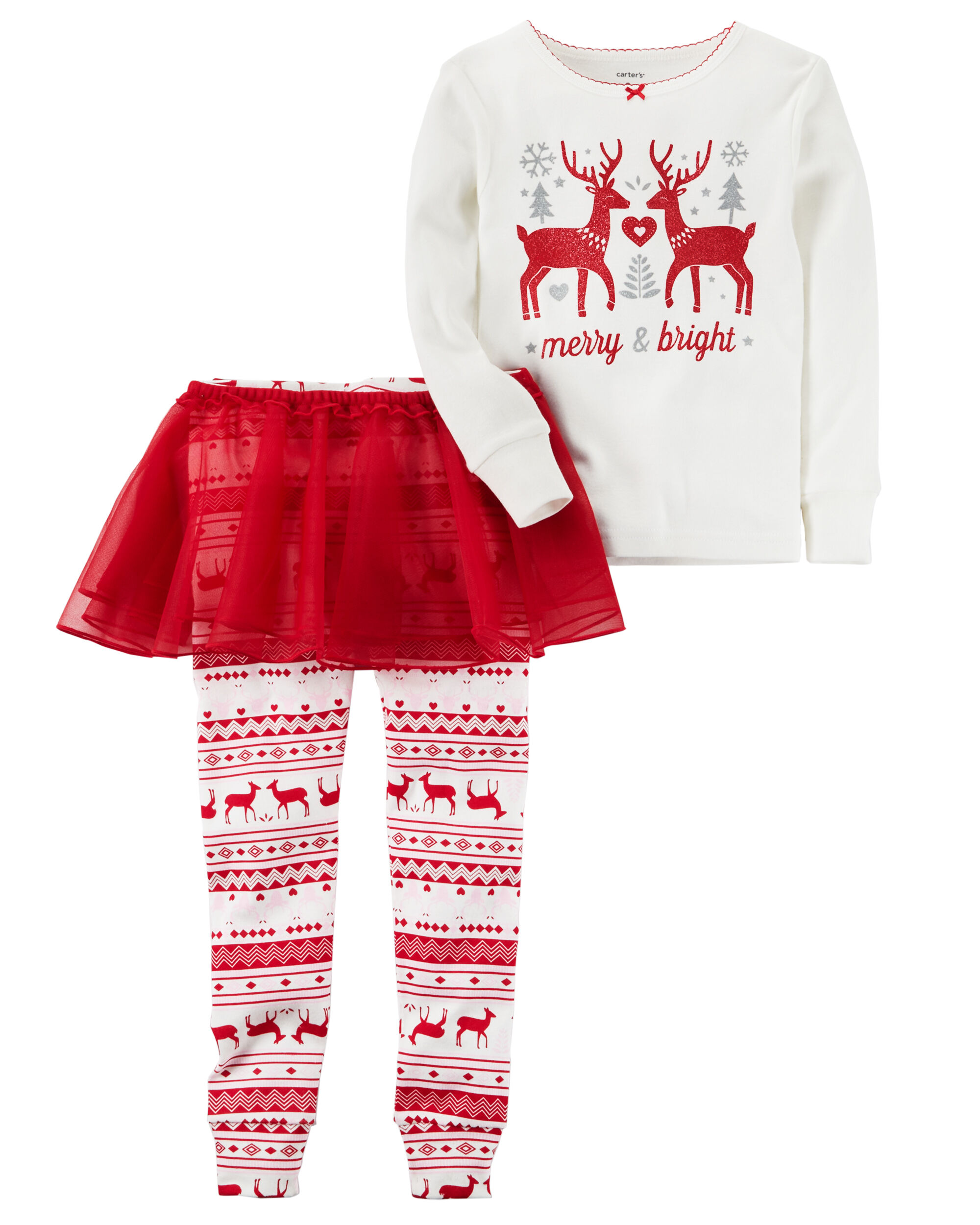 3-Piece Reindeer PJ Set | Carters.com