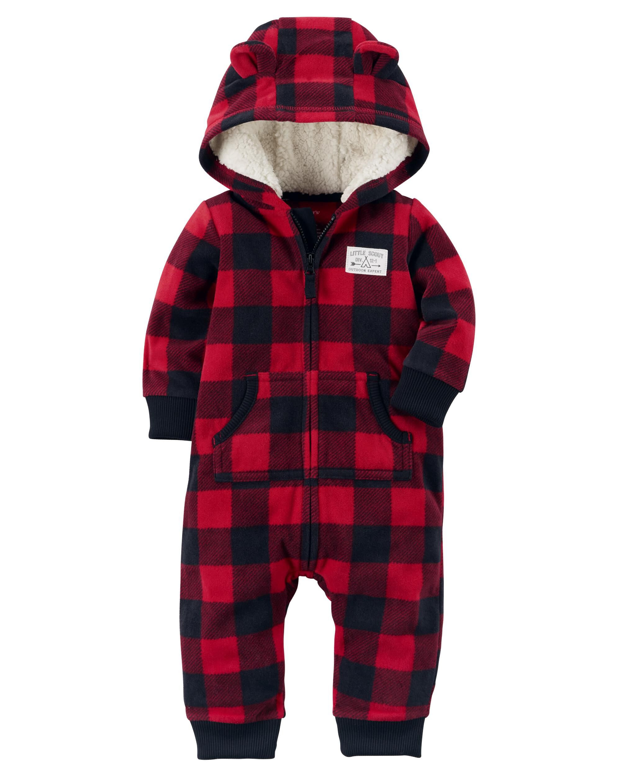 Buffalo Check Fleece Jumpsuit | Carters.com