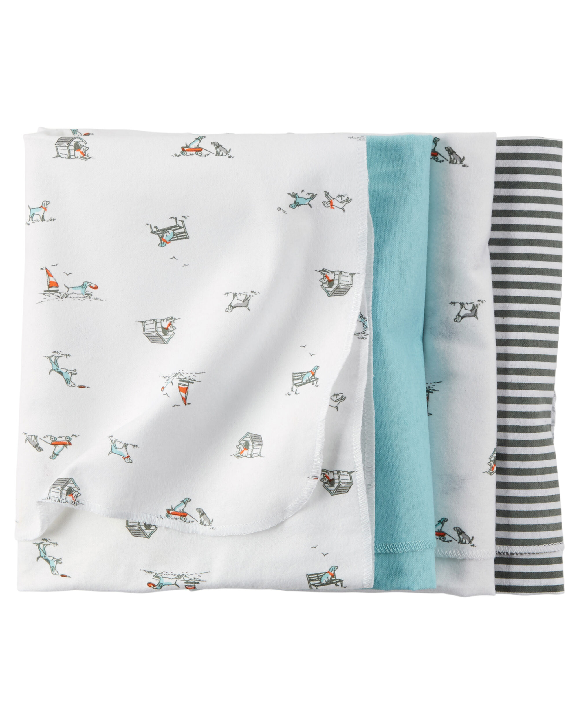 4Pack Flannel Receiving Blankets