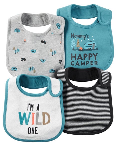 baby boy 4-pack teething bibs | carters.com