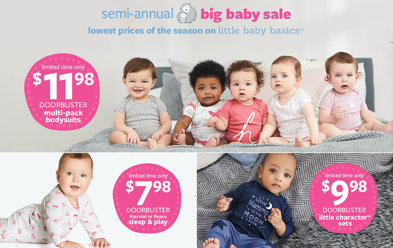semi-annual big baby sale | lowest prices of the season on little baby basics