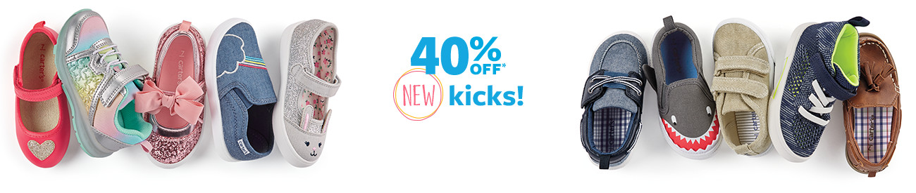 40% new kicks! savings based on msrp. select styles.