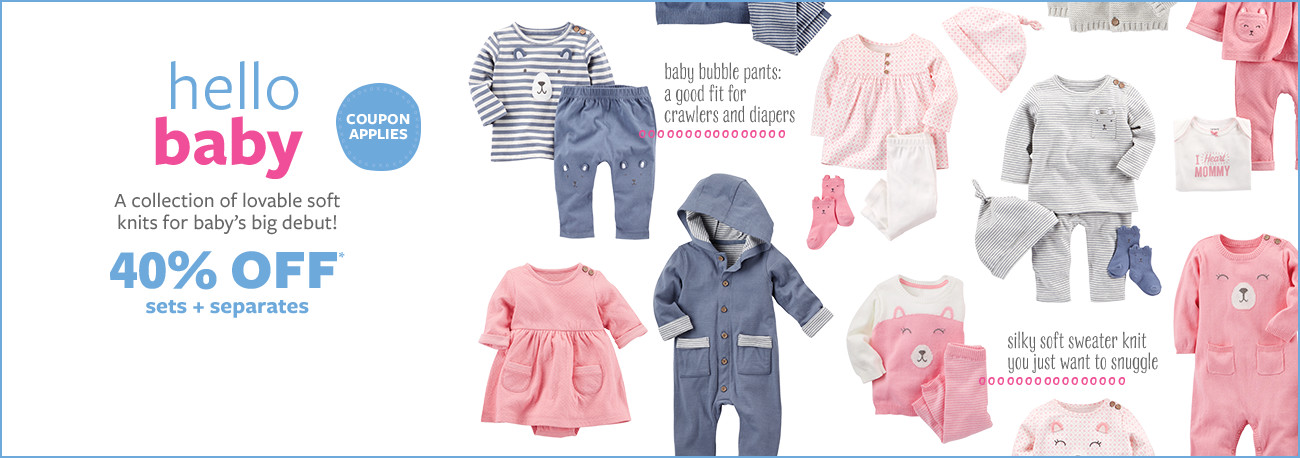 hello baby | 40% Off MSRP Sets + Separates