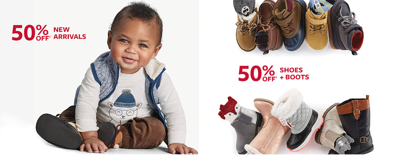 50% off new arrivals | 50% off shoes + boots