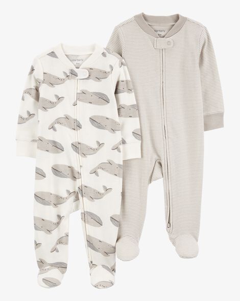  Product image 1 of Baby 2-Pack 2-Way Zip Sleep & Play Pajamas