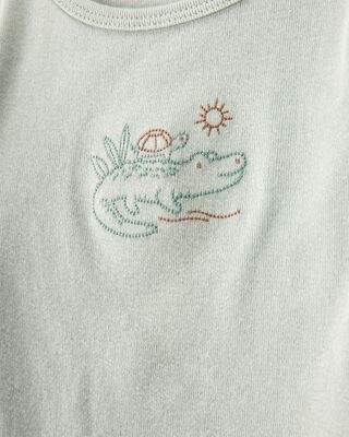 Product image 2 of Baby 4-Piece Alligator Outfit Set - Green