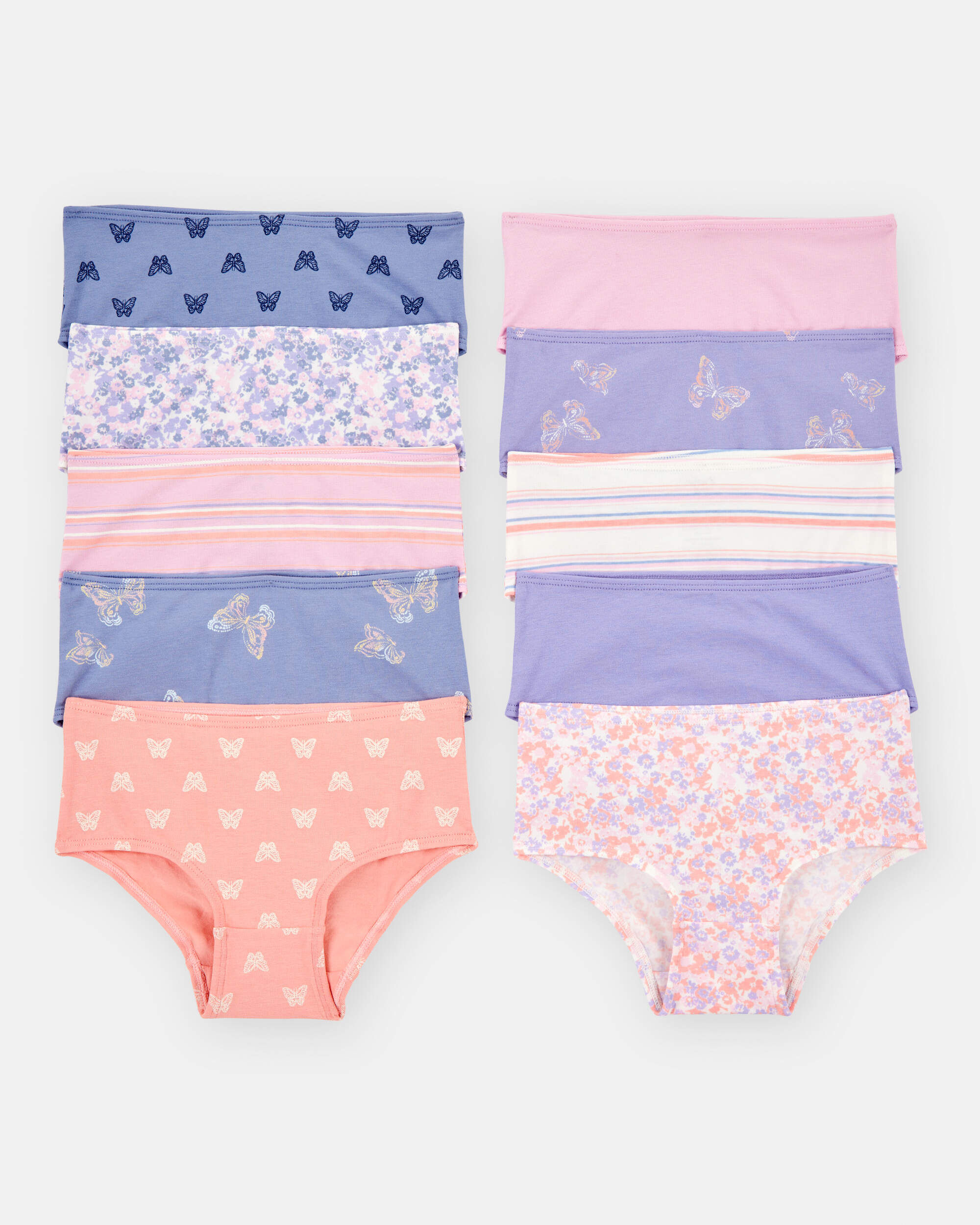 Carters Toddler Girl 10-Pack Butterfly Stretch Cotton Brief Underwear 2-3 Multi 22$