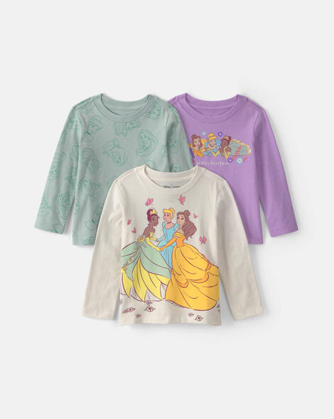 toddler girl 3-pack disney© princess long-sleeve multipack tops