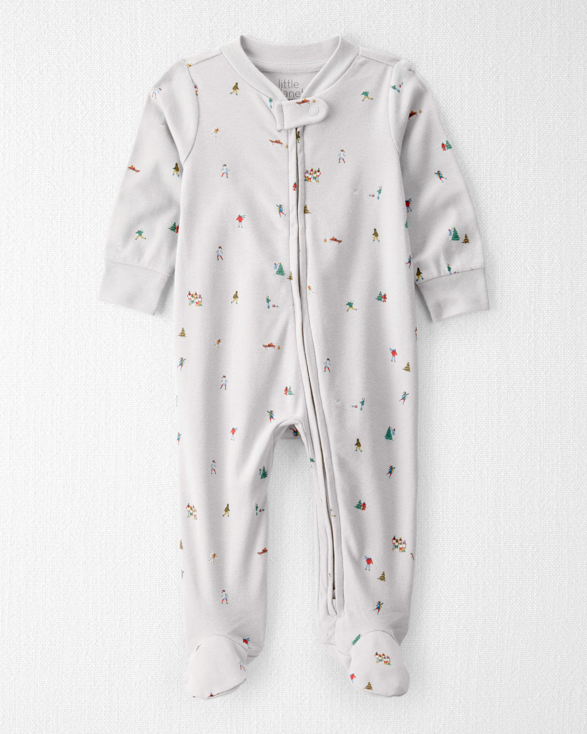 Baby Organic Cotton Sleep & Play Pajamas Frosted Trail Print