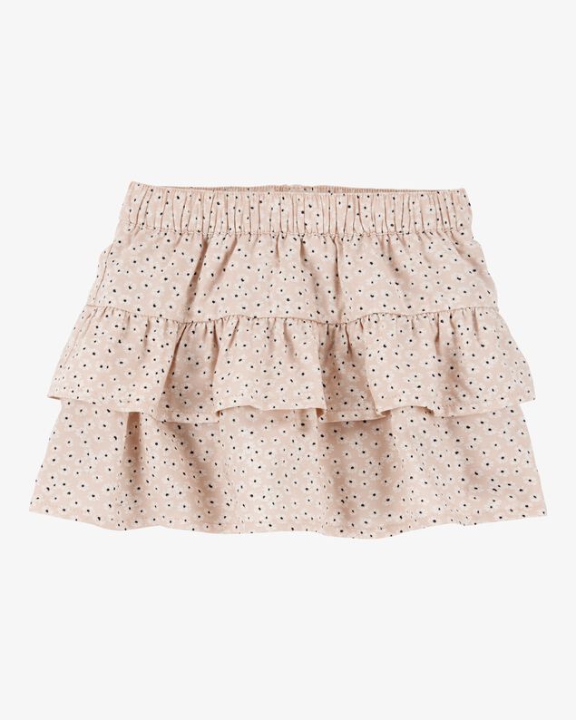 Product image 1 of Baby Floral Pull-On Ruffle Skort - Tan