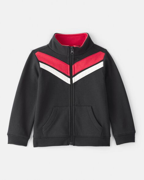 toddler boy zip-up jacket - black