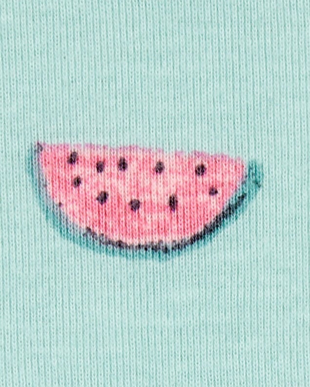 Product image 2 of Toddler 4-Piece Watermelon Print 100% Snug Fit Cotton Pajamas - Green/Pink