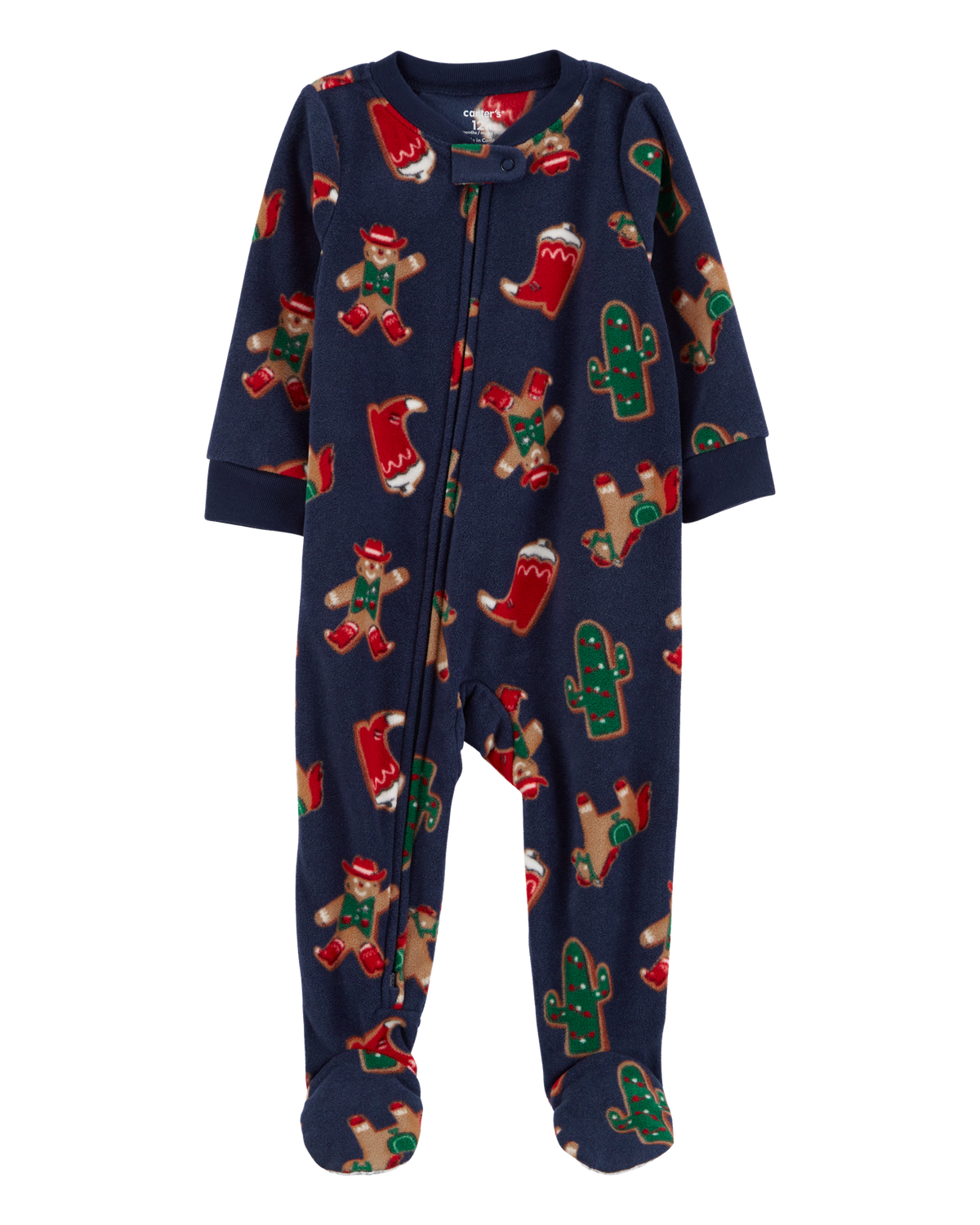 Toddler 1 Piece Gingerbread Fleece Footie Pajamas Carter s Carter s