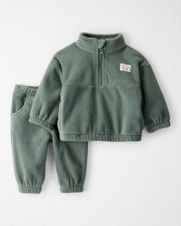 Product image 1 of Baby Girl 2-Piece Recycled Microfleece Set