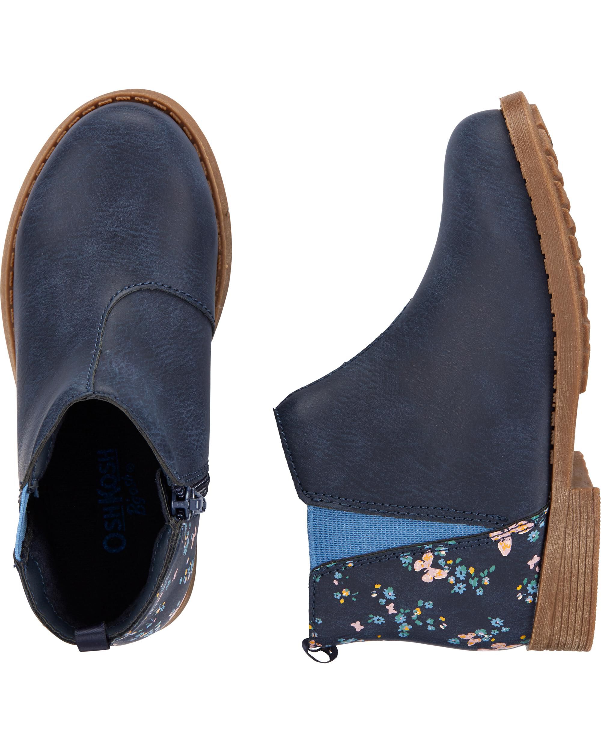 floral chelsea boots