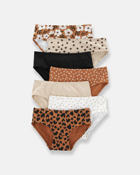 toddler girl 7-pack floral hipster underwear