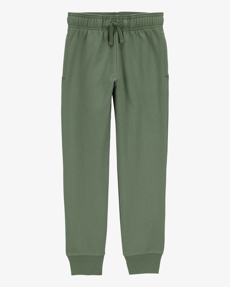 kid pull-on drawstring joggers - green
