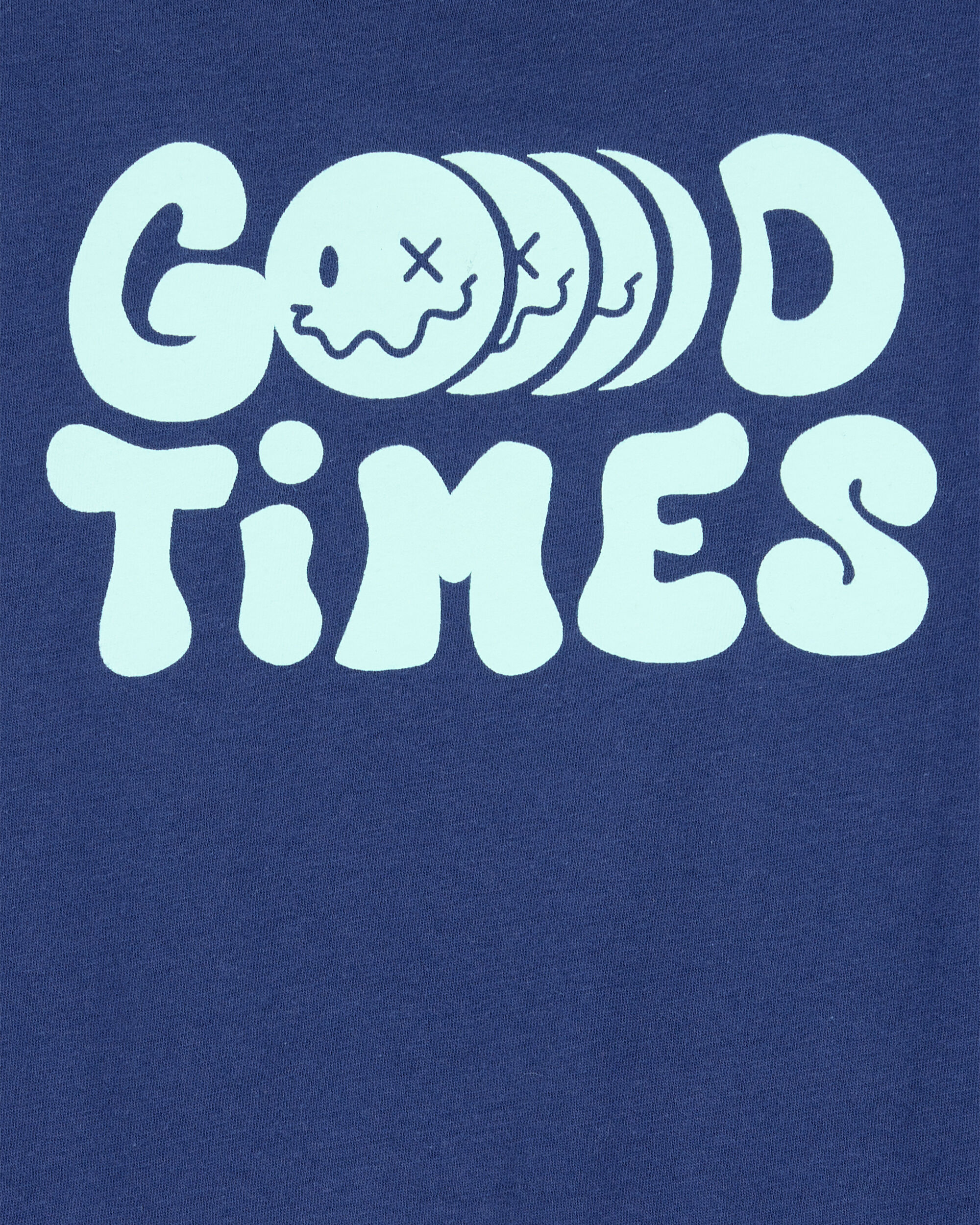Boys Smiley Face Short-Sleeve Graphic Tee - Navy