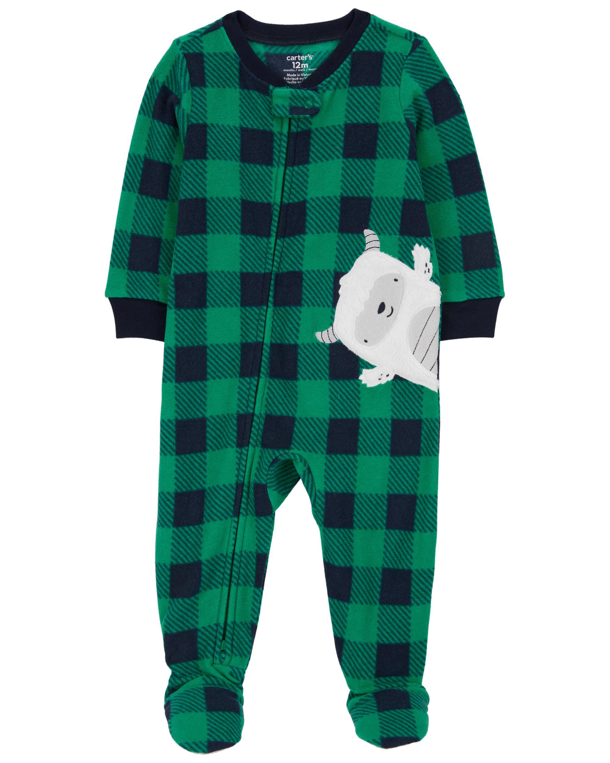 Baby 1 Piece Abominable Snowman Fleece Footie Pajamas Carter s Carter s
