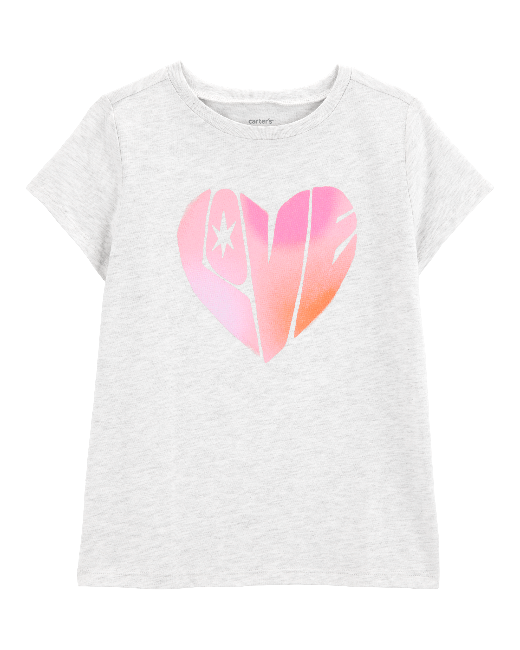 Girls Love Short-Sleeve Graphic Tee - Grey