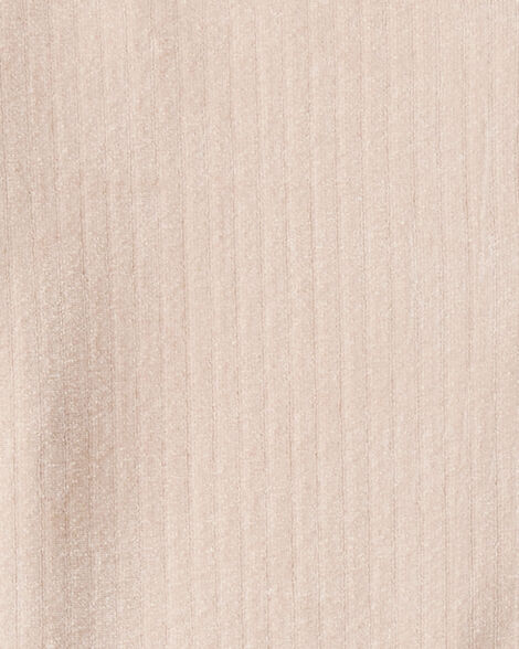 Girls Cozy Rib Dress - Cream