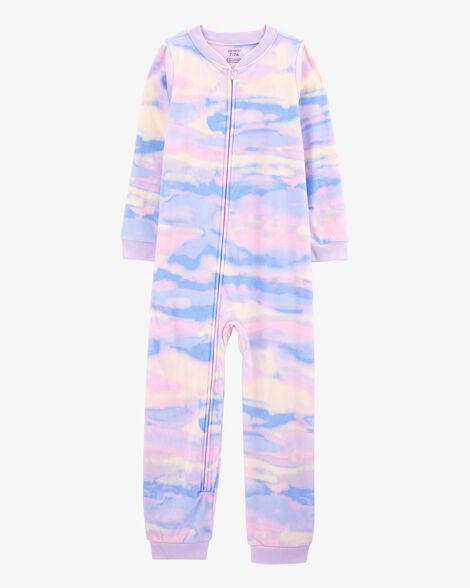 Product image 1 of Kid 1-Piece Tie-Dye Fleece Footless Pajamas