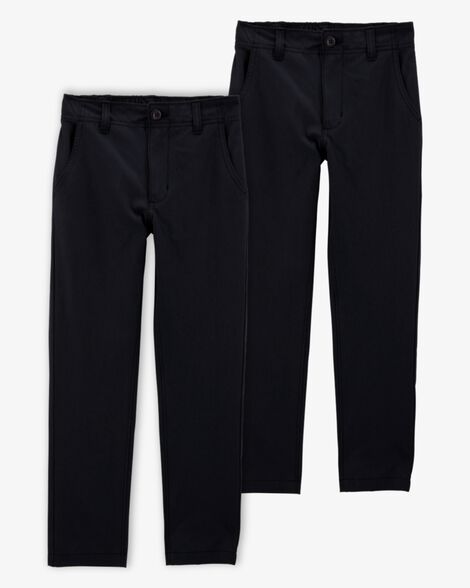 Product image 1 of Kid 2-Pack Active Pull-On Uniform Pants - Black