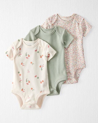 Product image 1 of Baby 3-Pack Organic Cotton Rib Bodysuits