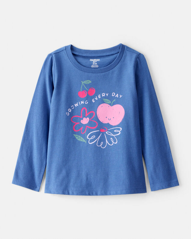 Product image 1 of Toddler Girl Growing Every Day Long-Sleeve Graphic Tee - Blue