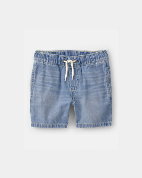 Toddler Boy Denim Drawstring Shorts - Light Wash