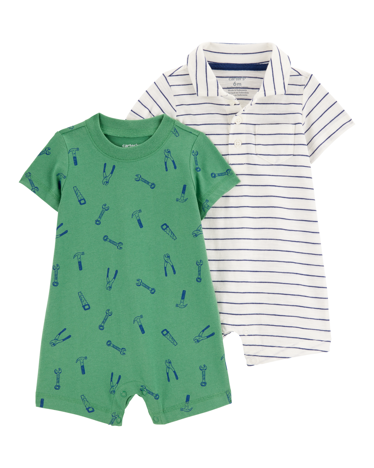 Baby 2Pack Cotton Rompers Carter's Carter's