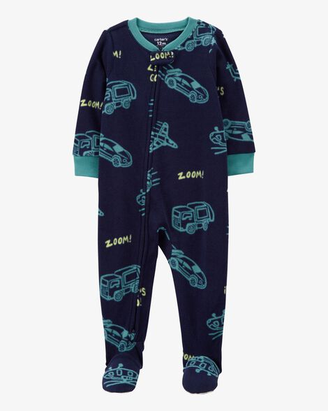  Product image 1 of Toddler 1-Piece Cars Fleece Footie Pajamas