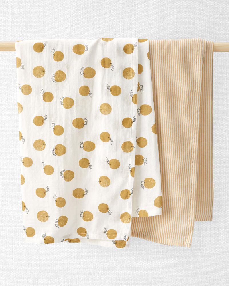 Golden Orchard 2Pack Cotton Muslin Swaddle Blankets