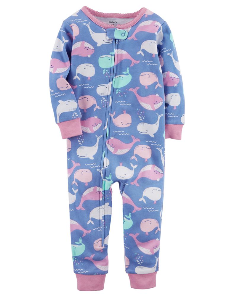 1 Piece Whale Snug Fit Cotton Footless Pjs Carters Com