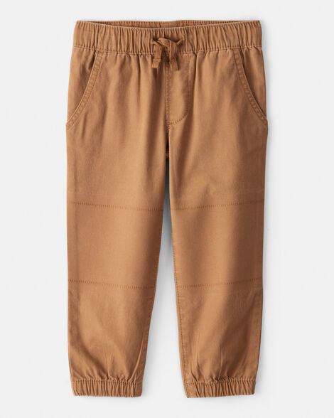 toddler boy  cotton everyday pull-on jogger - brown