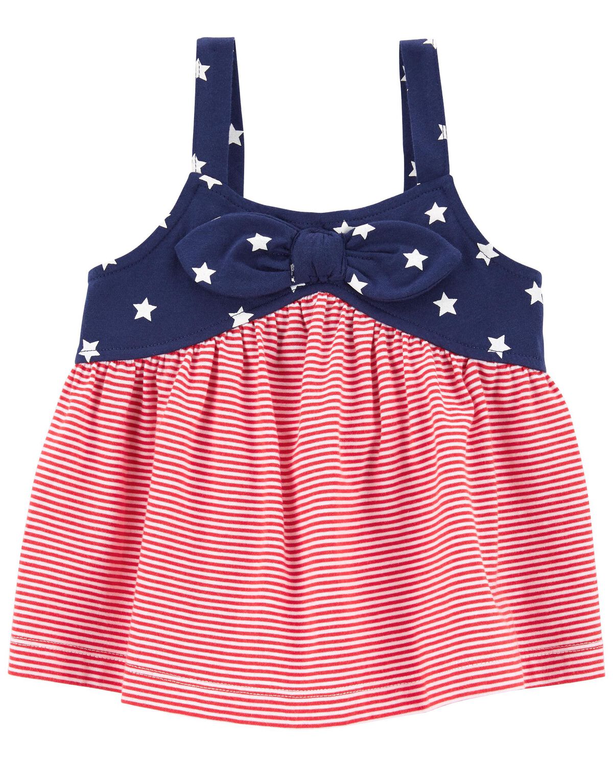 Red/Navy Toddler 4th Of July Jersey Top