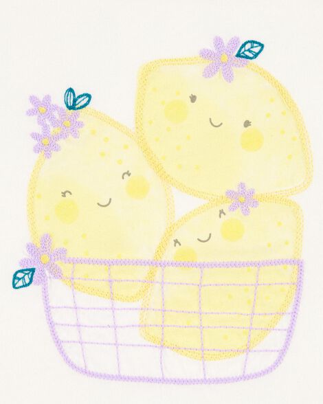  Product image 2 of Toddler Short-Sleeve Lemon Fashion Top - Ivory