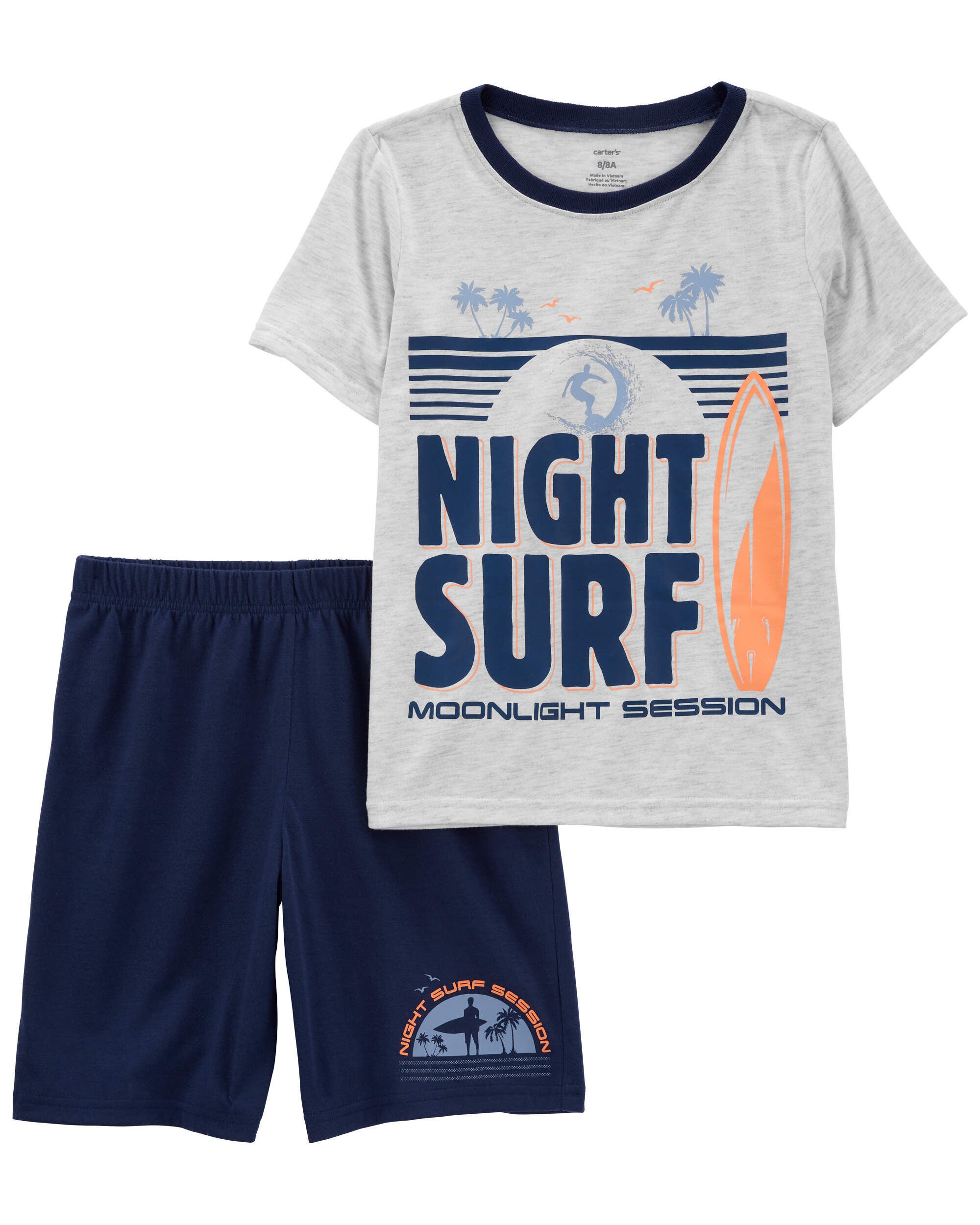 Kid 2 Piece Surf Loose Fit Pajama Set Carter s Carter s