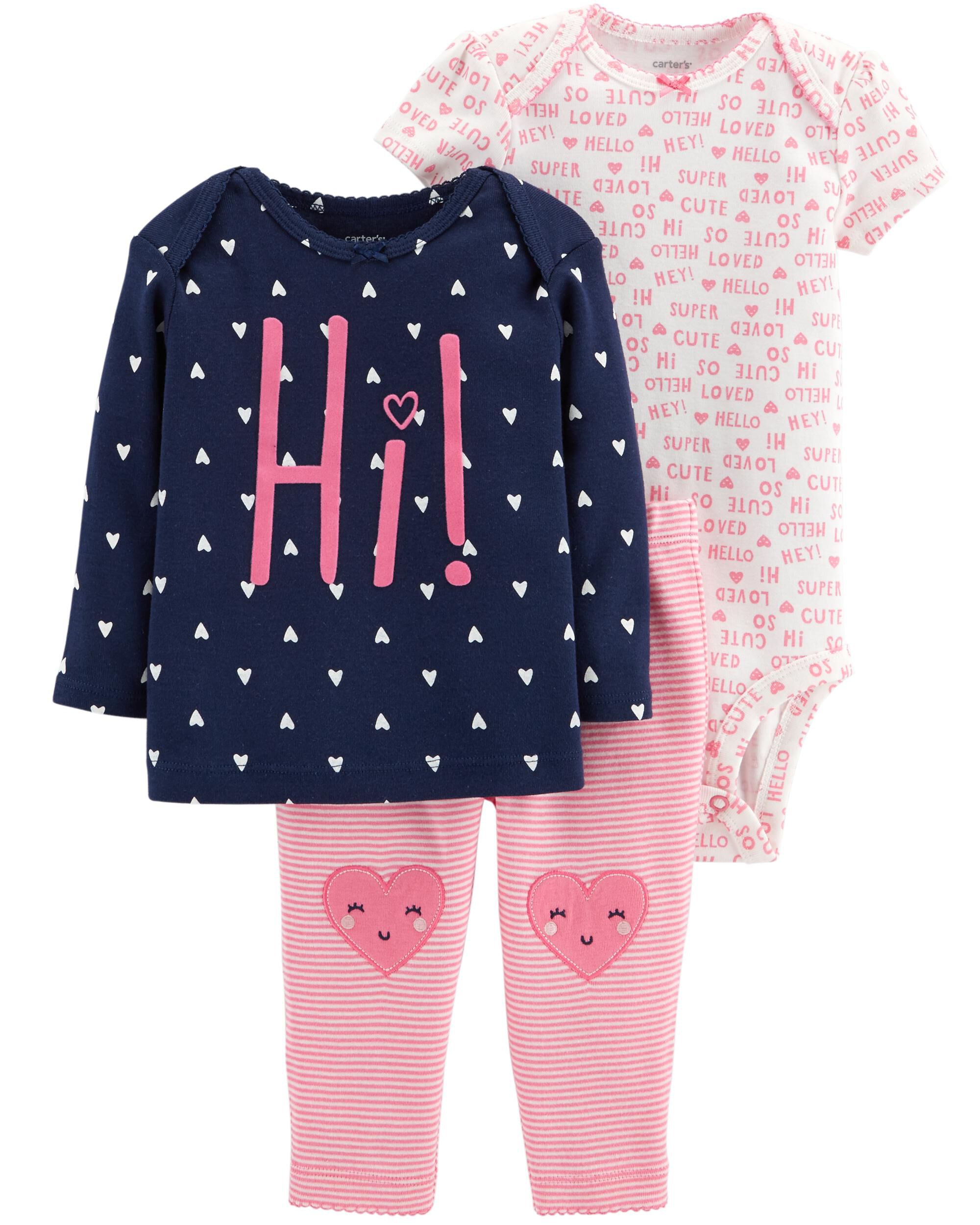 3 piece set baby girl