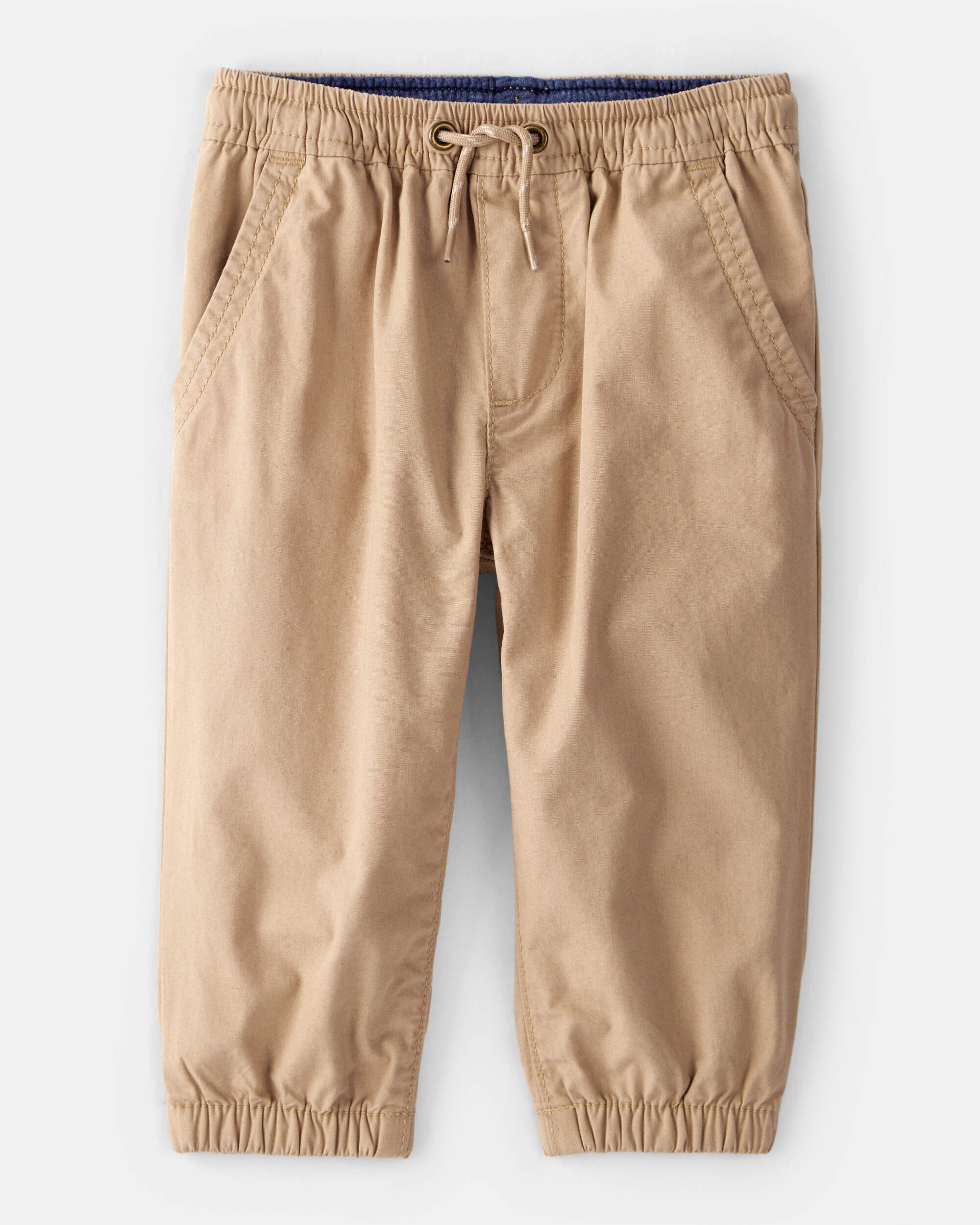 Baby Boy Lined Joggers - Tan