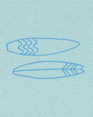 Product image 2 of Baby 4-Piece Shark Surfboard 100% Snug Fit Cotton Pajamas - Blue