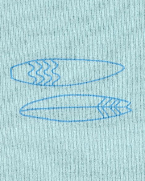 Product image 2 of Baby 4-Piece Shark Surfboard 100% Snug Fit Cotton Pajamas - Blue
