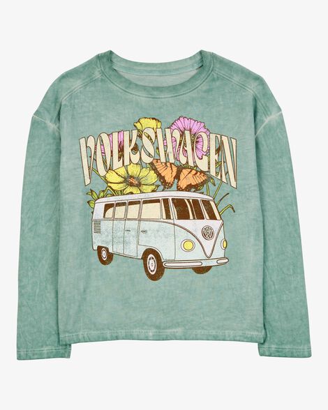 Product image 1 of Kid Volkswagen Long-Sleeve Graphic Tee - Green