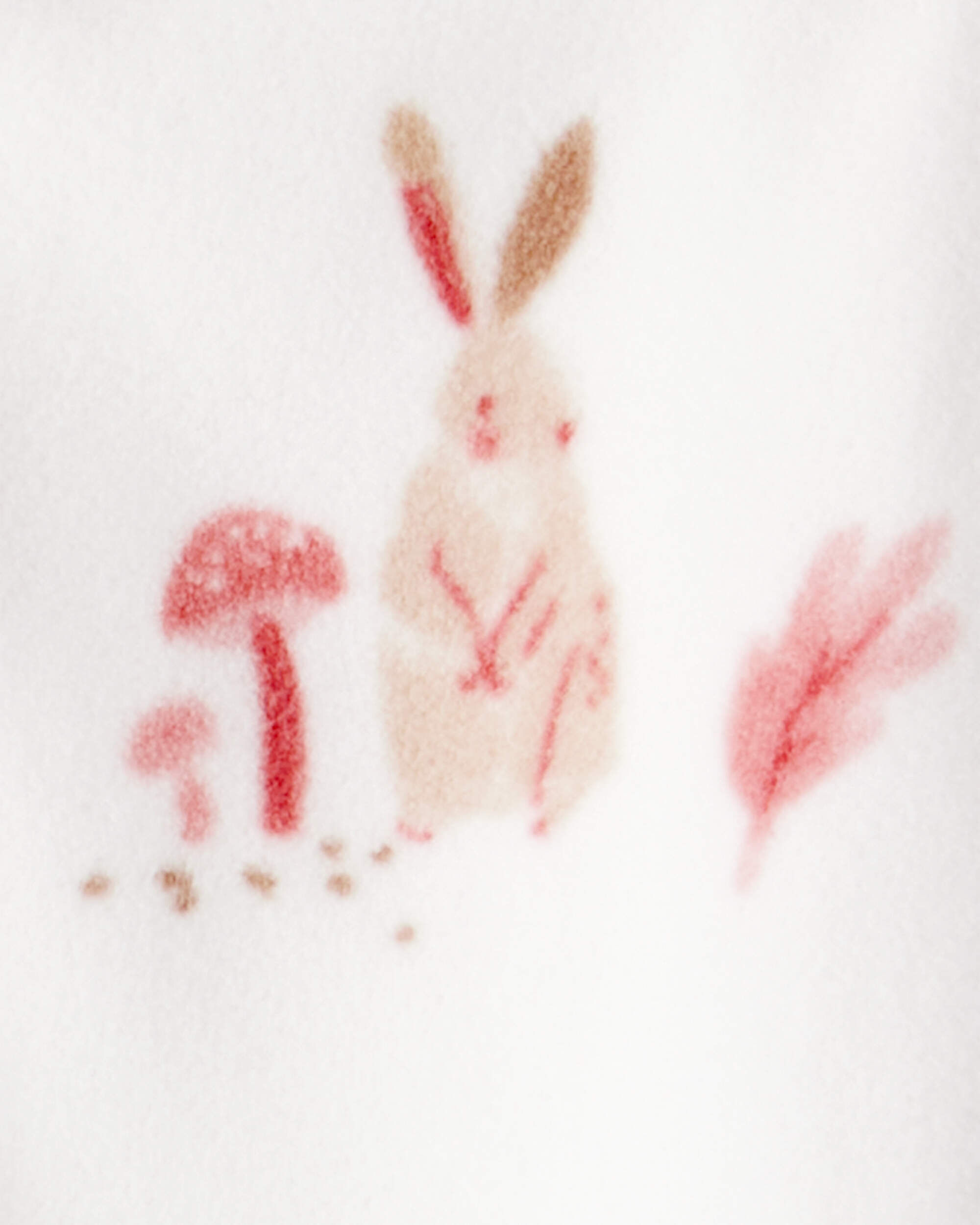 Baby 1-Piece Bunny Fleece Footie Pajamas - Ivory