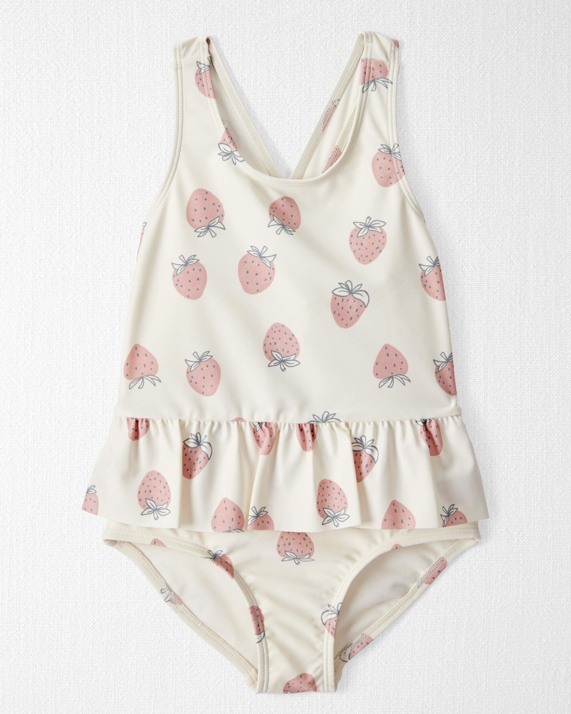 Toddler Girl Recycled Strawberry-Print Swimsuit