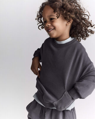 Toddler Long-Sleeve Crewneck Sweatshirt - Cream