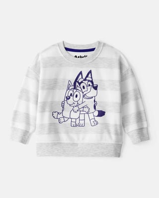 Baby Neutral Bluey Colorblock French Terry Sweatshirt - Grey